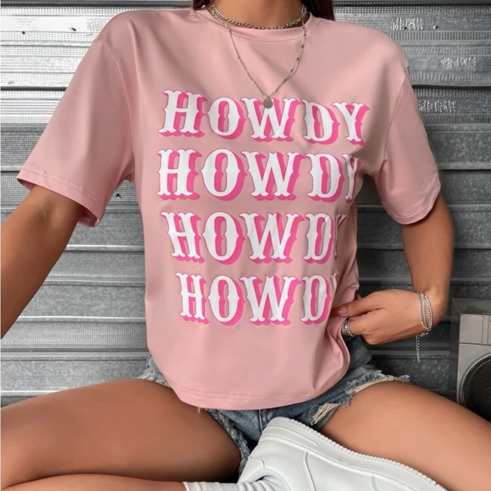 Pink howdy shirt